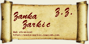 Žanka Žarkić vizit kartica